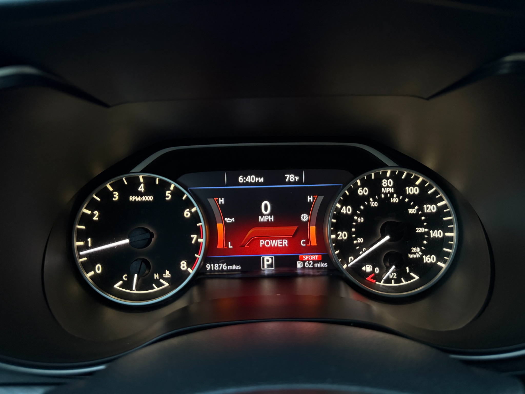 Instrument panel and odometer